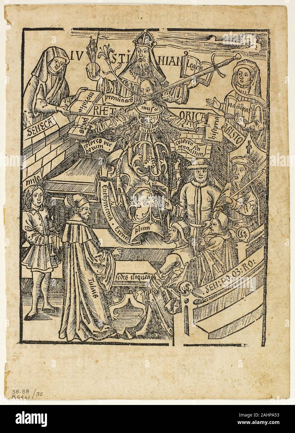 Artista sconosciuto. Illustrazione da Margarita philosophica, piastra 35 da xilografie da libri del XVI secolo. 1517. Germania. Silografia su carta Foto Stock