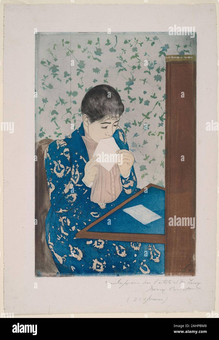 Mary Cassatt. La lettera. 1890-1891. Stati Uniti. Acquatinta ...