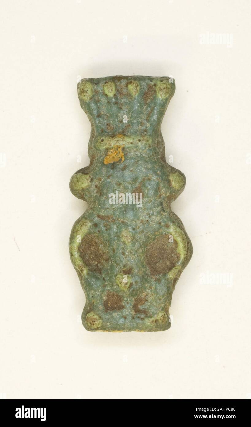 Antica egiziana. Amuleto del dio Bes. 30 BC-395 annuncio. L'Egitto. Faience Foto Stock