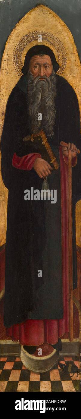 Scuola veneziana. Sant Antonio Abate da un Agostiniano pala d altare. 1450-1475. Venezia. Tempera e olio su pannello. Foto Stock