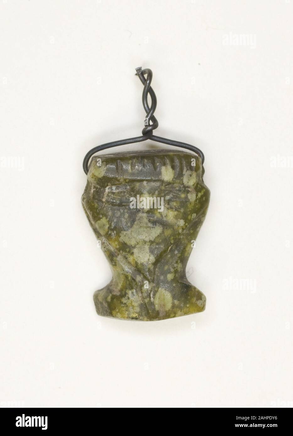 Antica egiziana. Amulet della dea Hathor ( ). 1550 BC-332 BC. L'Egitto. Stone Foto Stock