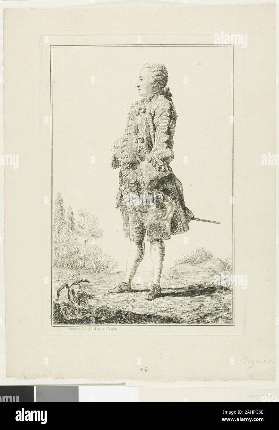 Louis Carrogis de Carmontelle. Peter Josef-Victor de Benseval. 1737-1806. La Francia. Attacco sulla crema di latte di cui la carta Foto Stock