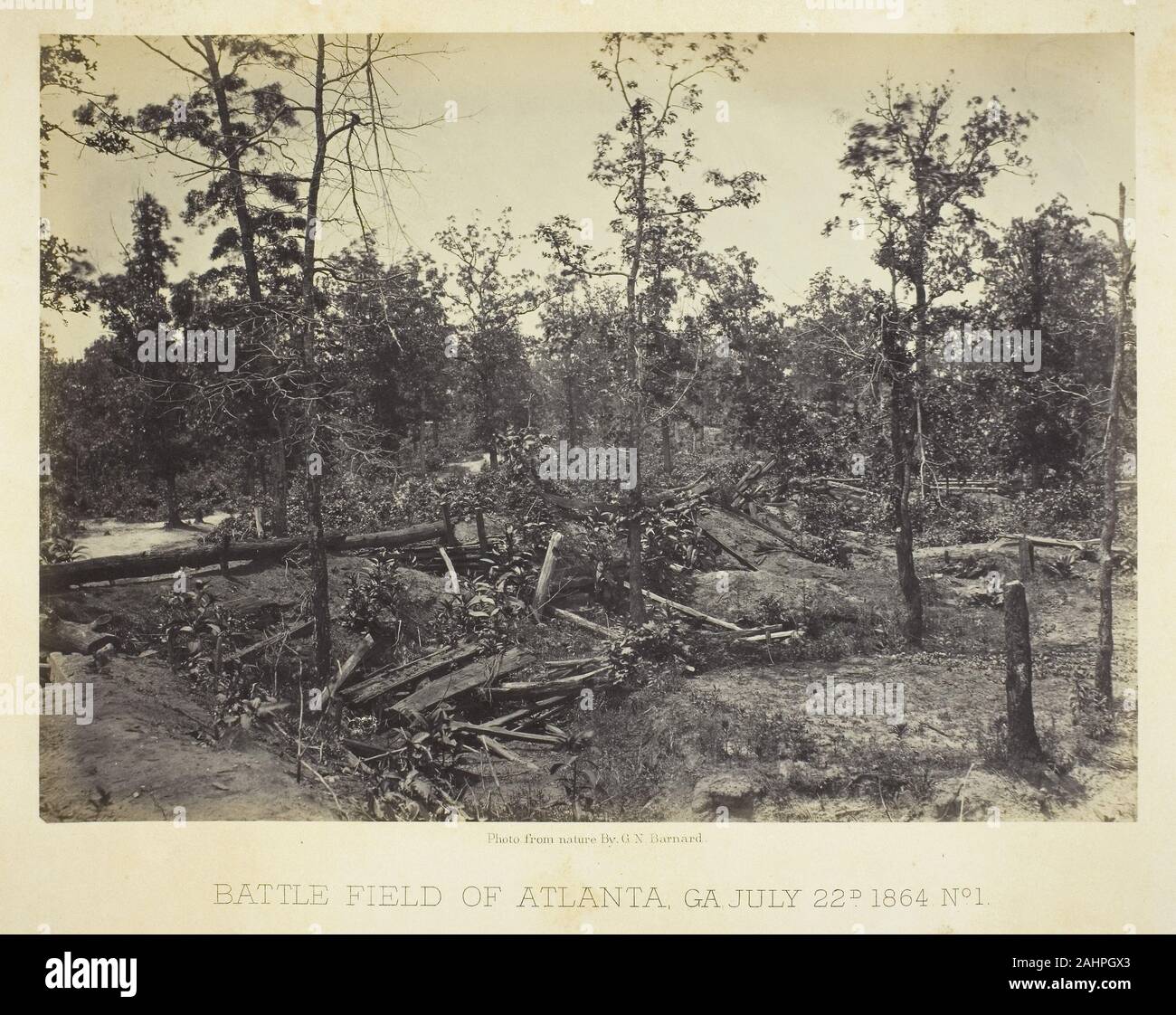George N. Barnard. Campo di battaglia e di Atlanta, GA n. 1. 1864. Stati Uniti. Albume stampa, piastra 36 dall'album viste fotografiche dello Sherman campagna (1866) Foto Stock