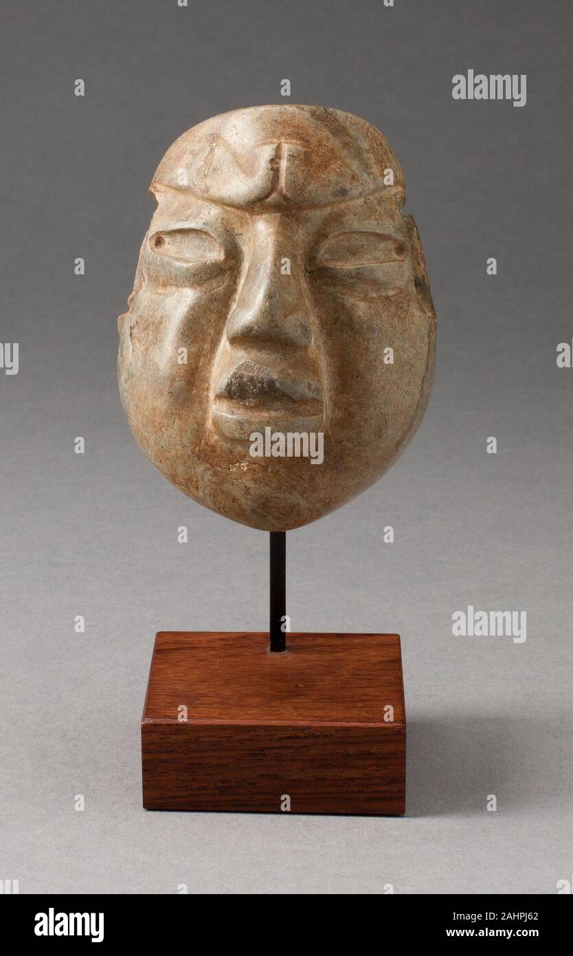 Olmec. Maschera. 200 BC-300 annuncio. Messico, Golfo del. Serpentina Foto Stock