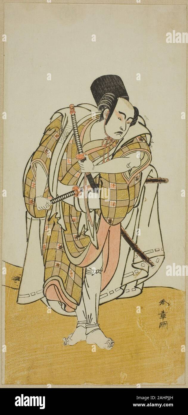 Katsukawa Shunsho. L'attore Ichikawa Yaozo II ( ). 1760-1792. Il Giappone. Colore stampa woodblock; hosoban Foto Stock