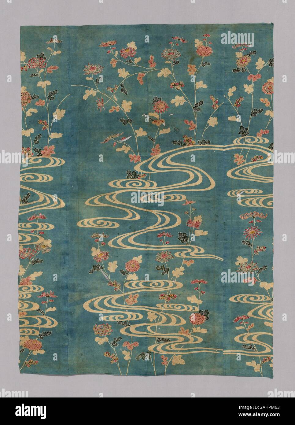 Kosode (accappatoio). 1701-1725. Il Giappone. Seta, ad armatura a tela; resistere tinto e verniciato Foto Stock