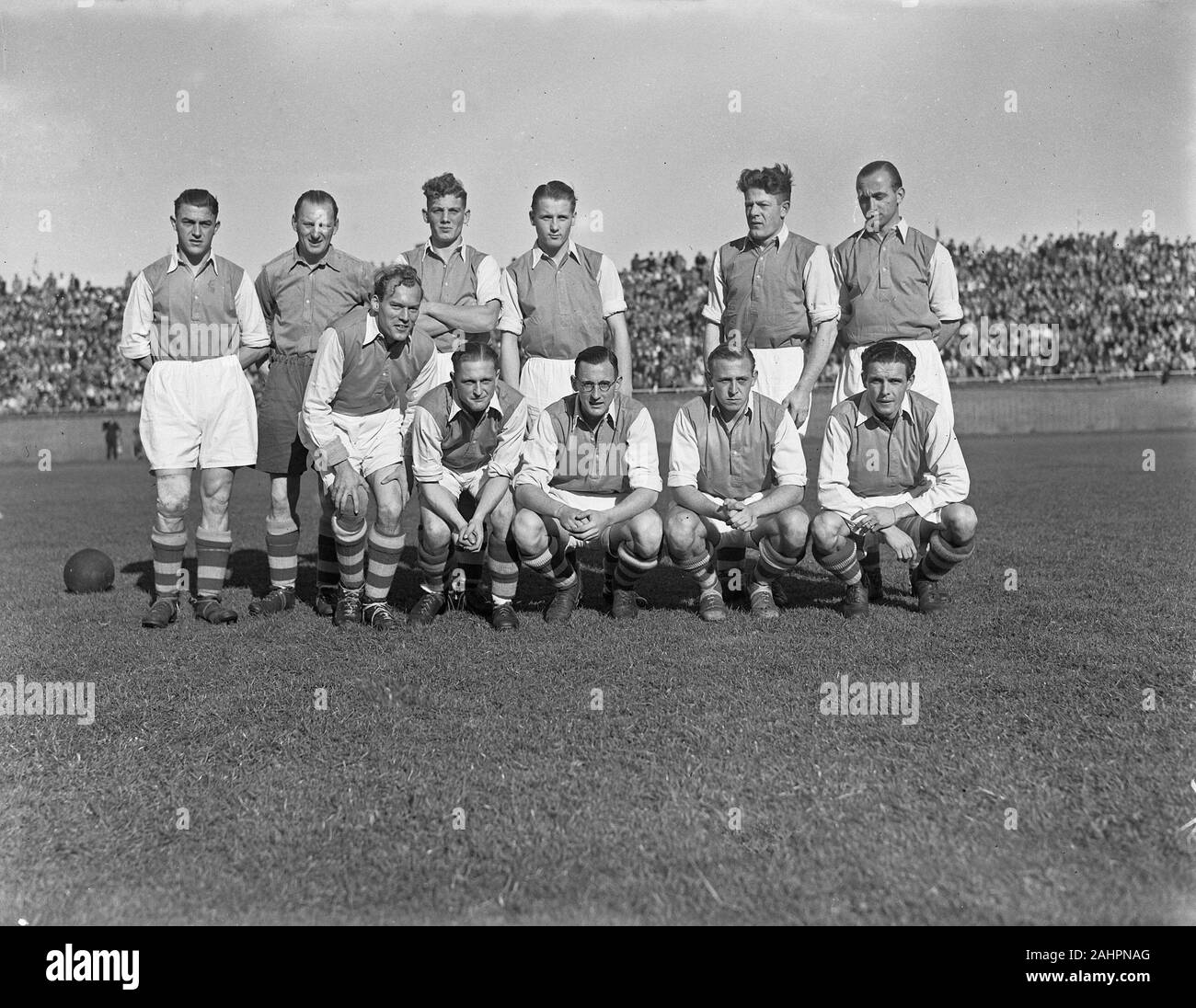 Storico calciatori olandese - Ajax contro Xerxes 3-2 ca. Ottobre 18, 1947 Foto Stock