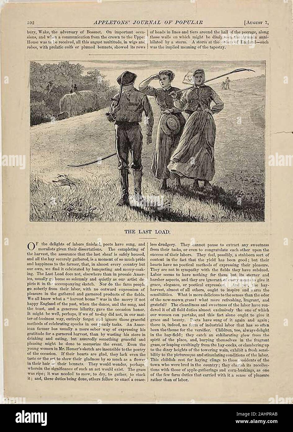 Winslow Homer. L'ultimo carico. 1869. Stati Uniti. Incisione su legno su carta Foto Stock Winslow Homer. L'ultimo carico. 1869. Stati Uniti. Incisione su legno su carta Foto Stock