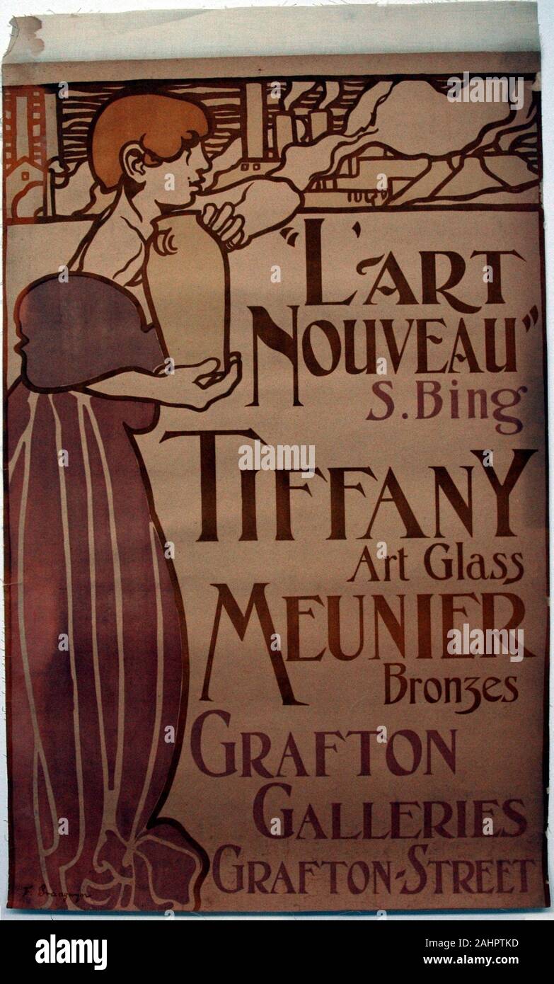 Frank Brangwyn. L'Art Nouveau, Grafton gallerie. 1899. In Inghilterra. Lthograph colore crema su carta intessuta, stabilite su lino Foto Stock