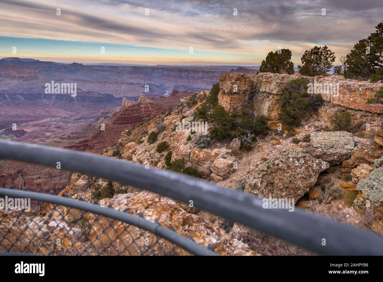 Una vista panoramica delle zone montane del Grand Canyon come visto da Lipan Point. Foto Stock