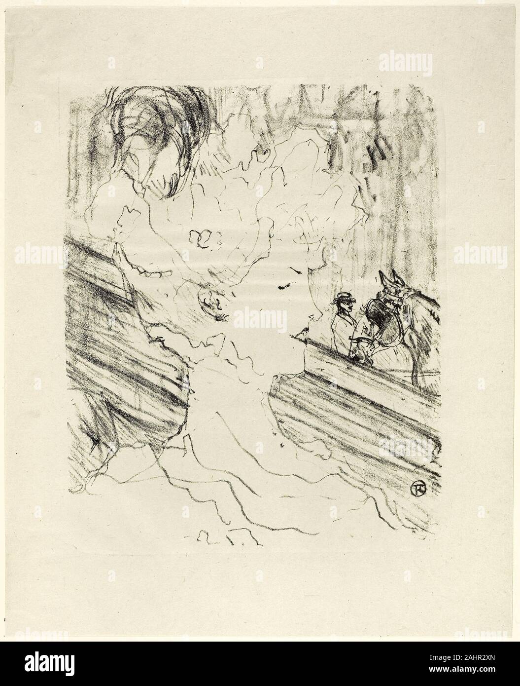 Henri de Toulouse-Lautrec. Emilienne d'Alençon, da Treize litografie. 1898. La Francia. Incisione su avorio di cui la carta Foto Stock