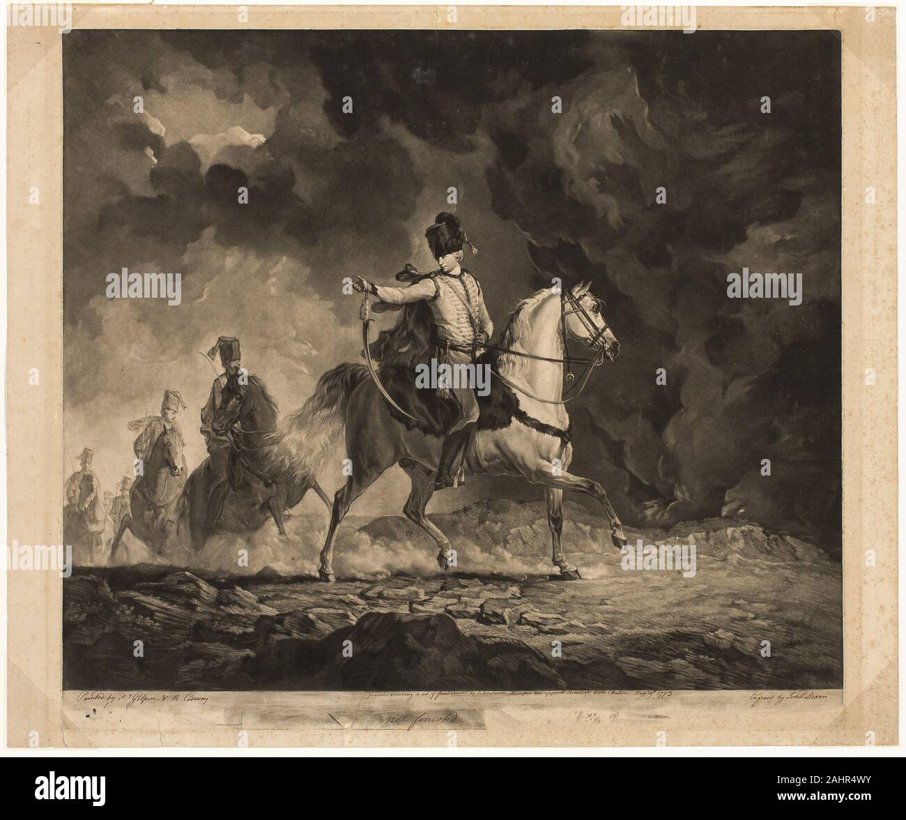 John Dixon. William John, Conte di Ancrum. 1773. L'Irlanda. Mezzatinta in nero su avorio carta vergata, decolorata per tan Foto Stock