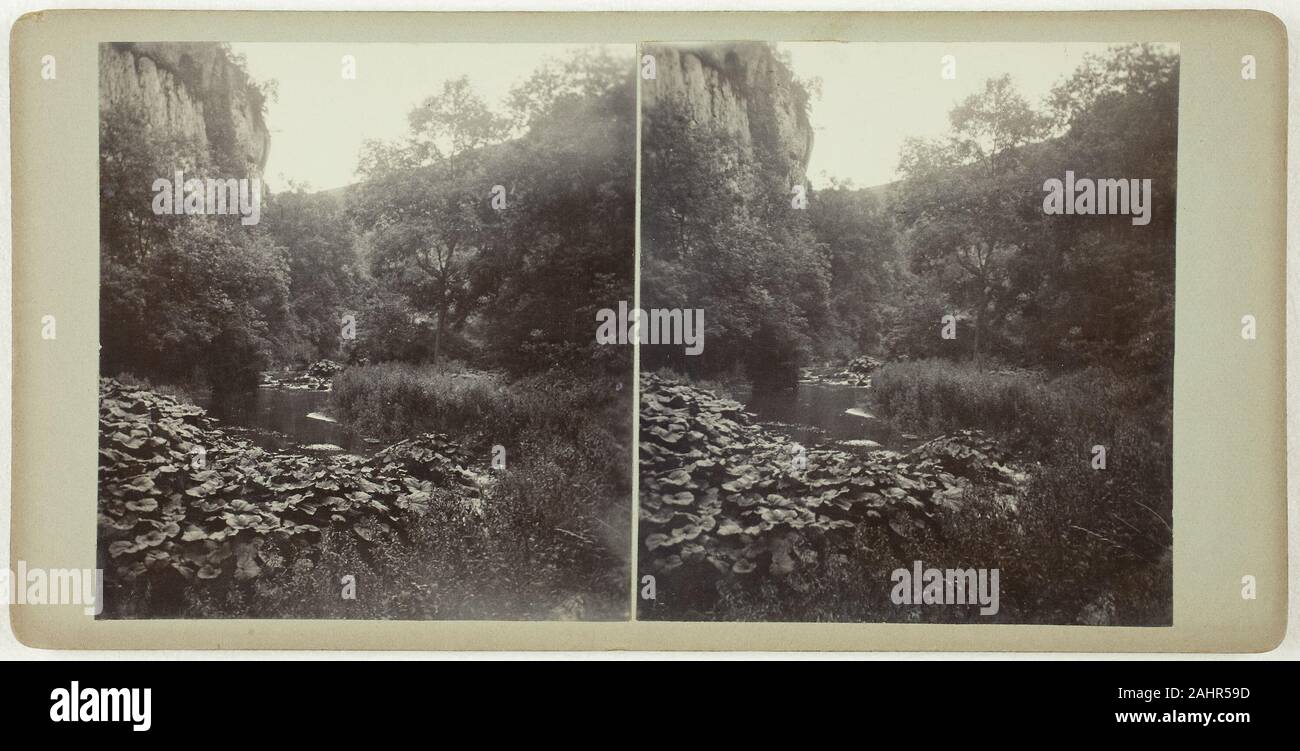 Artista sconosciuto. Untitled (Miller Dale). 1860-1869. Derbyshire. Albume print, stereo Foto Stock