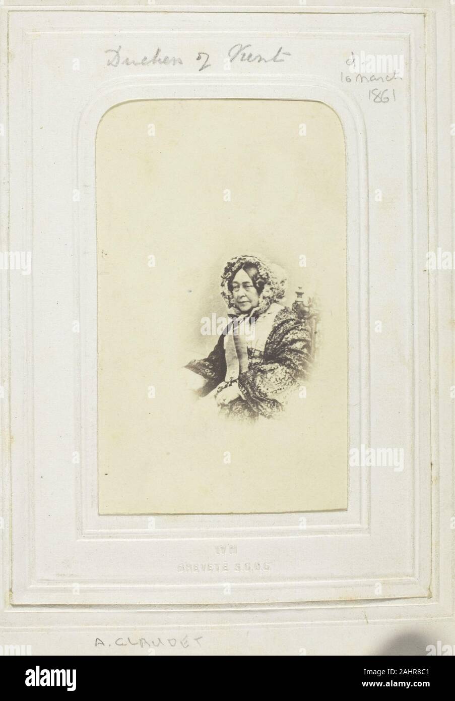 Antoine François Jean Claudet. La duchessa di Kent. 1860-1869. La Francia. Albume stampare Foto Stock