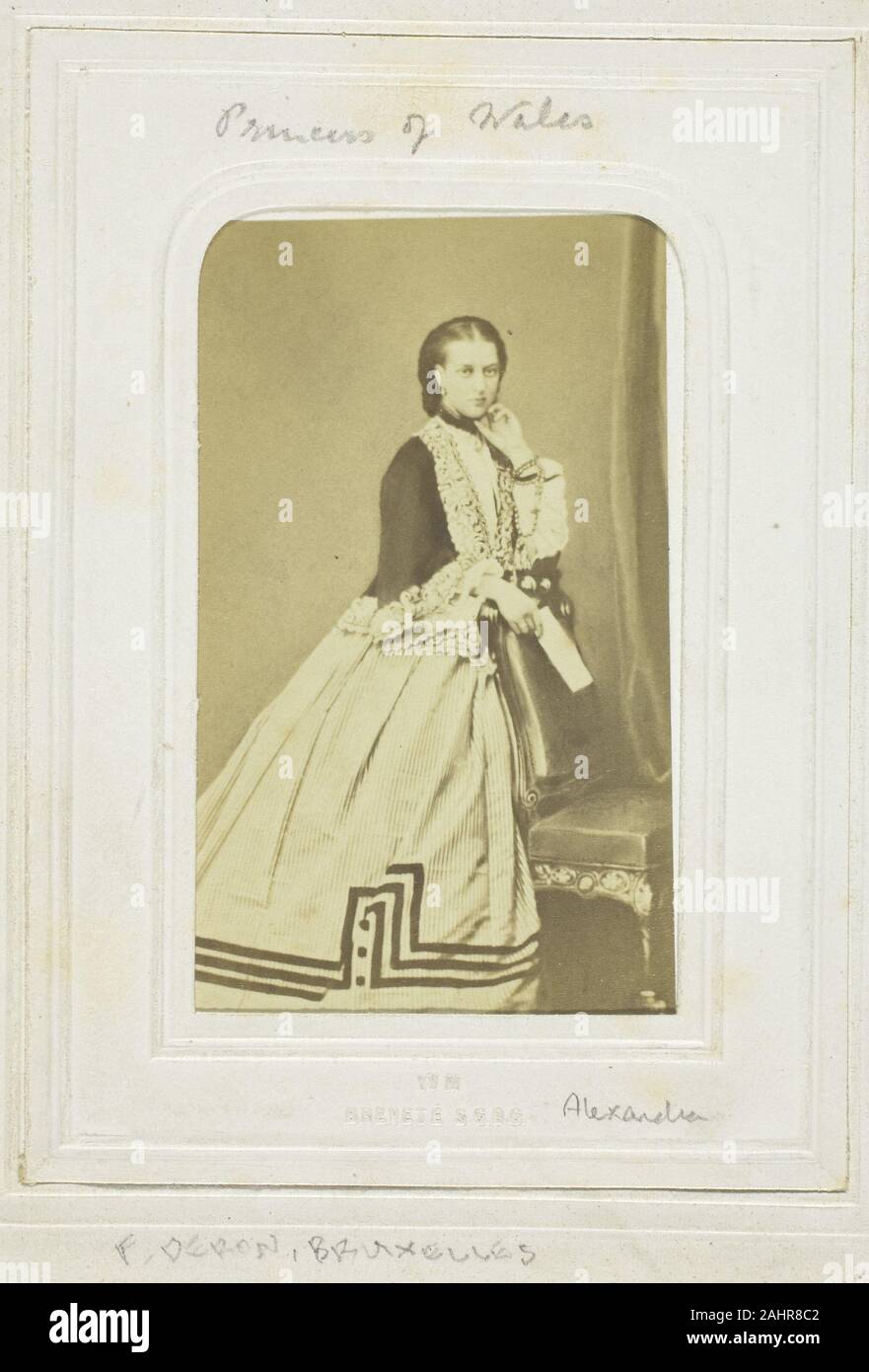 F. Deron. La principessa di Galles. 1860-1869. Il Belgio. Albume stampare Foto Stock