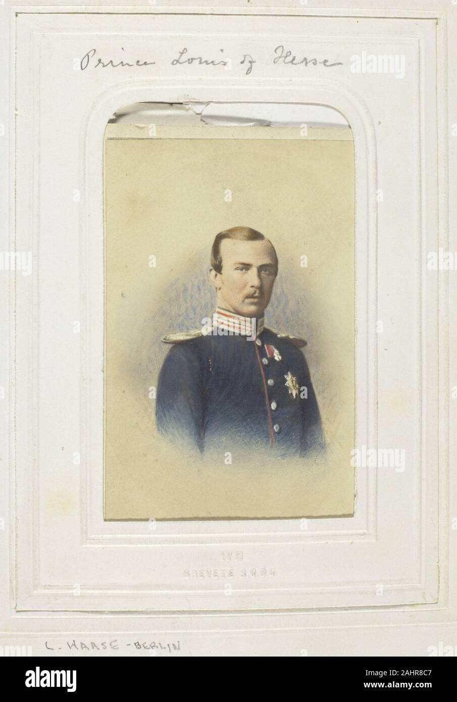 L. HAASE & Company. Il principe Luigi di Hesse. 1860-1869. Germania. Albume stampare Foto Stock