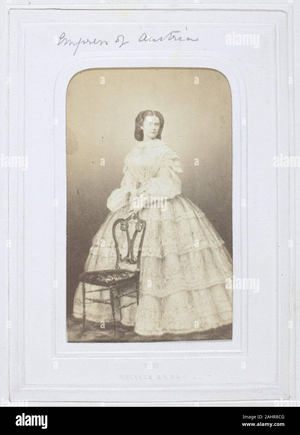 Sconosciuto. L'Imperatrice d'Austria. 1860-1869. Albume stampare Foto Stock