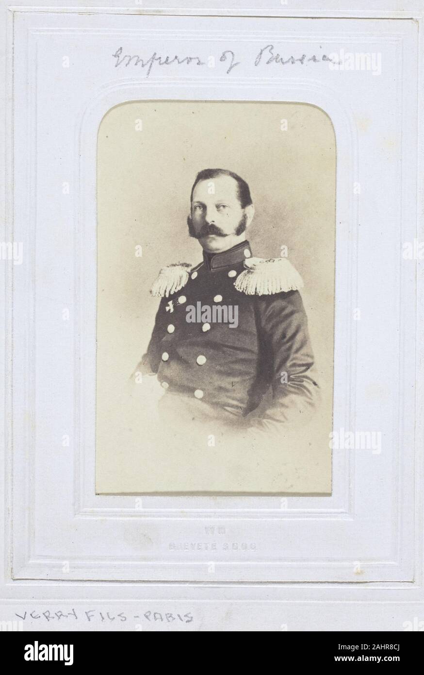 Sconosciuto. L'imperatore di Russia. 1860-1869. Albume stampare Foto Stock