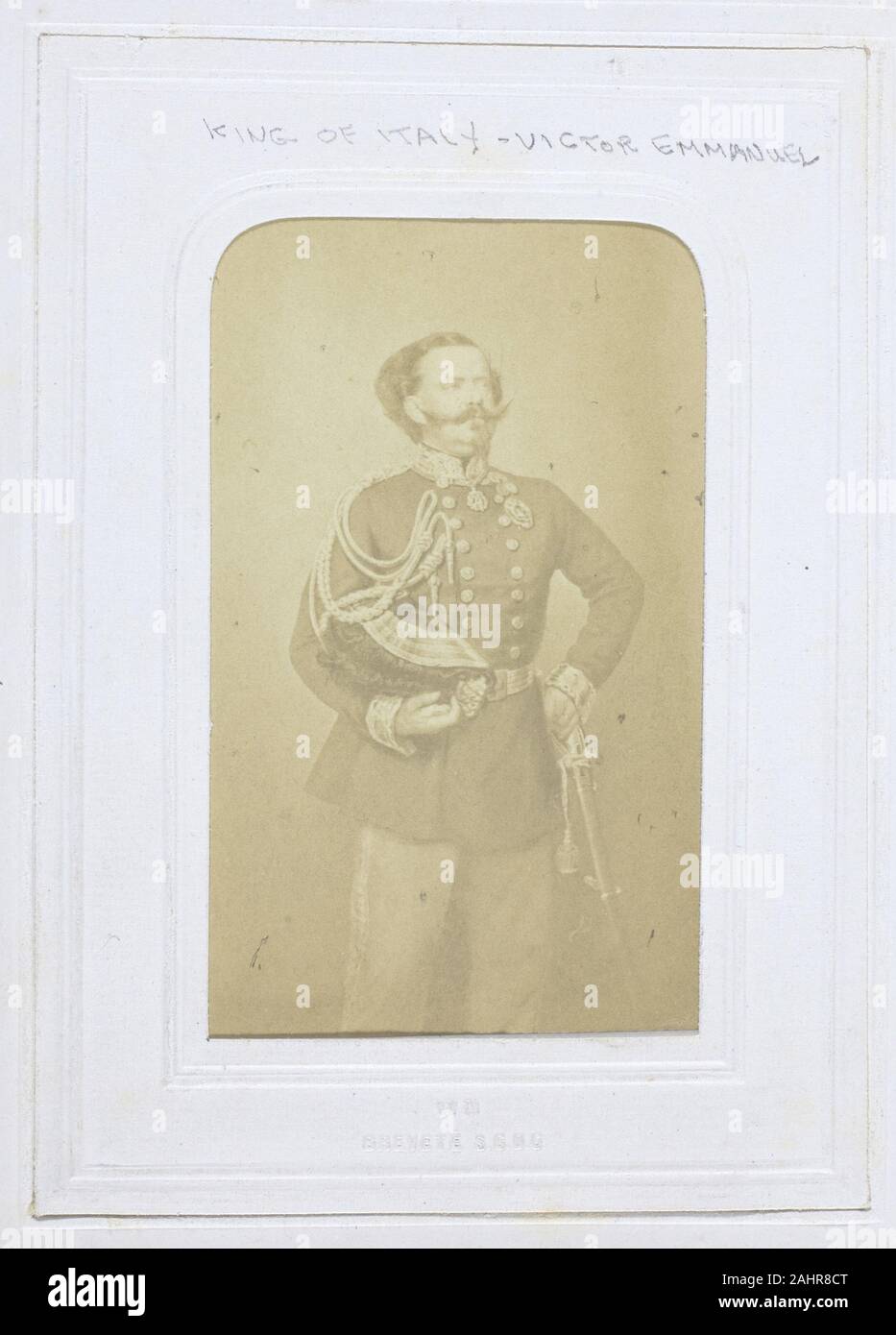 Sconosciuto. Victor Emmanuel. 1860-1869. Albume stampare Foto Stock