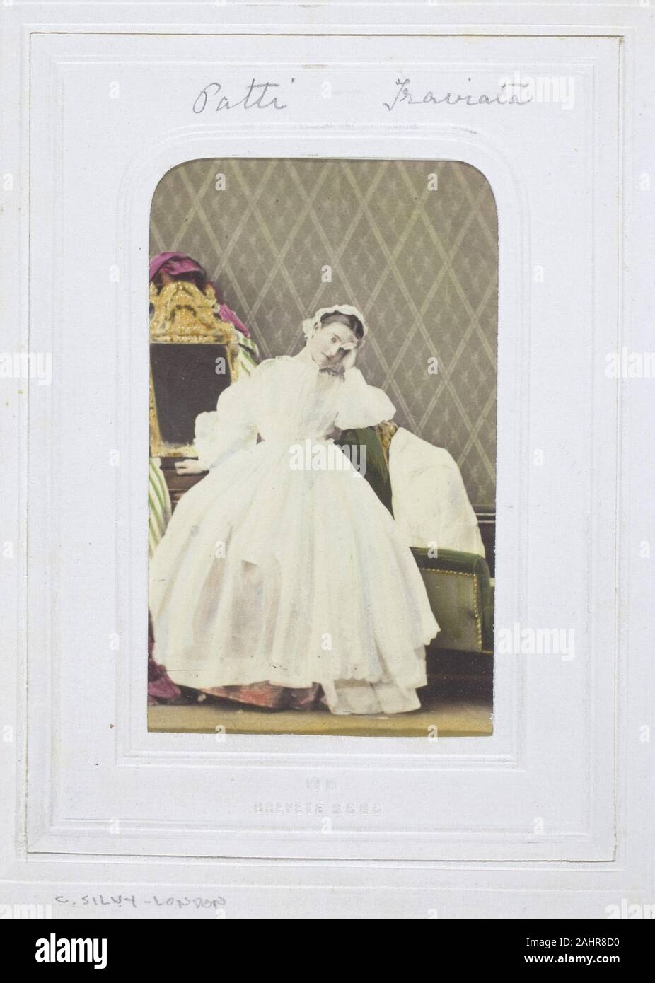 Camille Léon Louis Silvy. Adelina Patti Traviata. 1860-1869. La Francia. Albume stampare Foto Stock