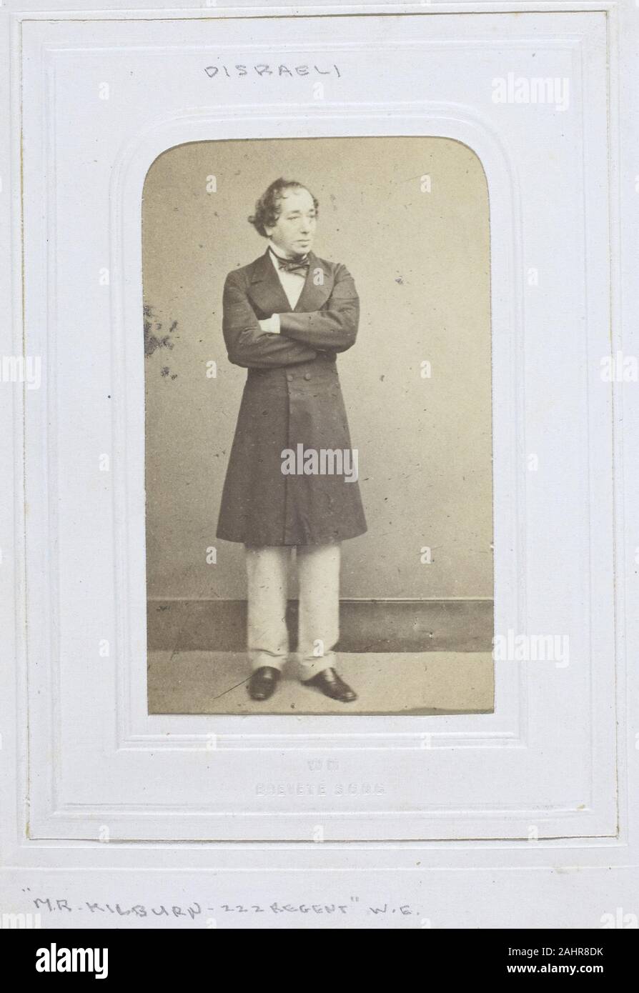 William Edward Kilburn. Benjamin Disraeli. 1860-1869. Regno Unito. Albume stampare Foto Stock