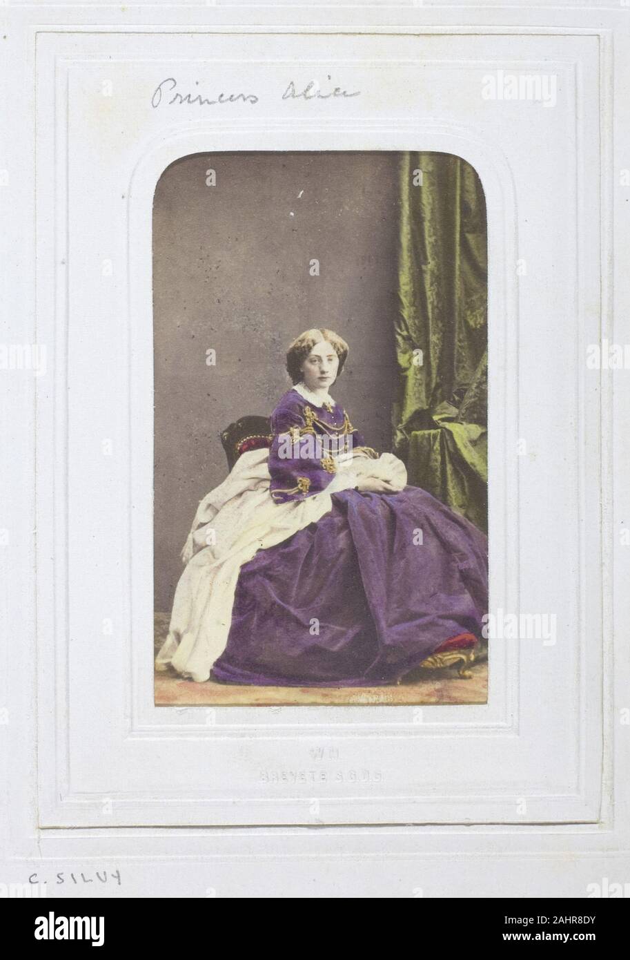 Camille Léon Louis Silvy. La principessa Alia. 1860-1869. La Francia. Albume stampa con colorazione a mano Foto Stock