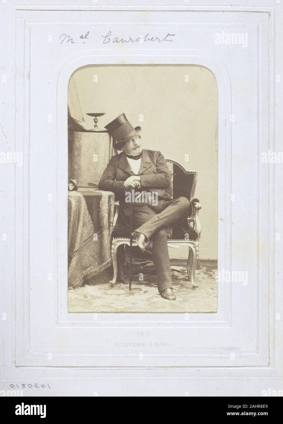 André-Adolphe-Eugène Disdéri. Il maresciallo Caurohert. 1860-1869. La Francia. Albume stampare Foto Stock