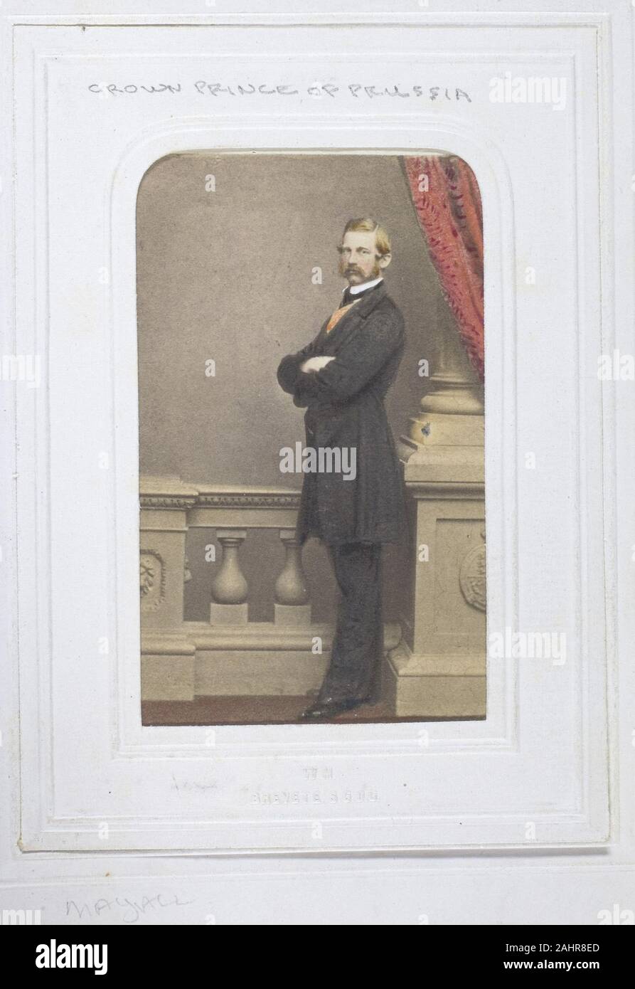 John Jabets Edwin Mayall. Il principe ereditario di Prussia. 1860-1869. Stati Uniti. Albume stampa con applicata la colorazione Foto Stock