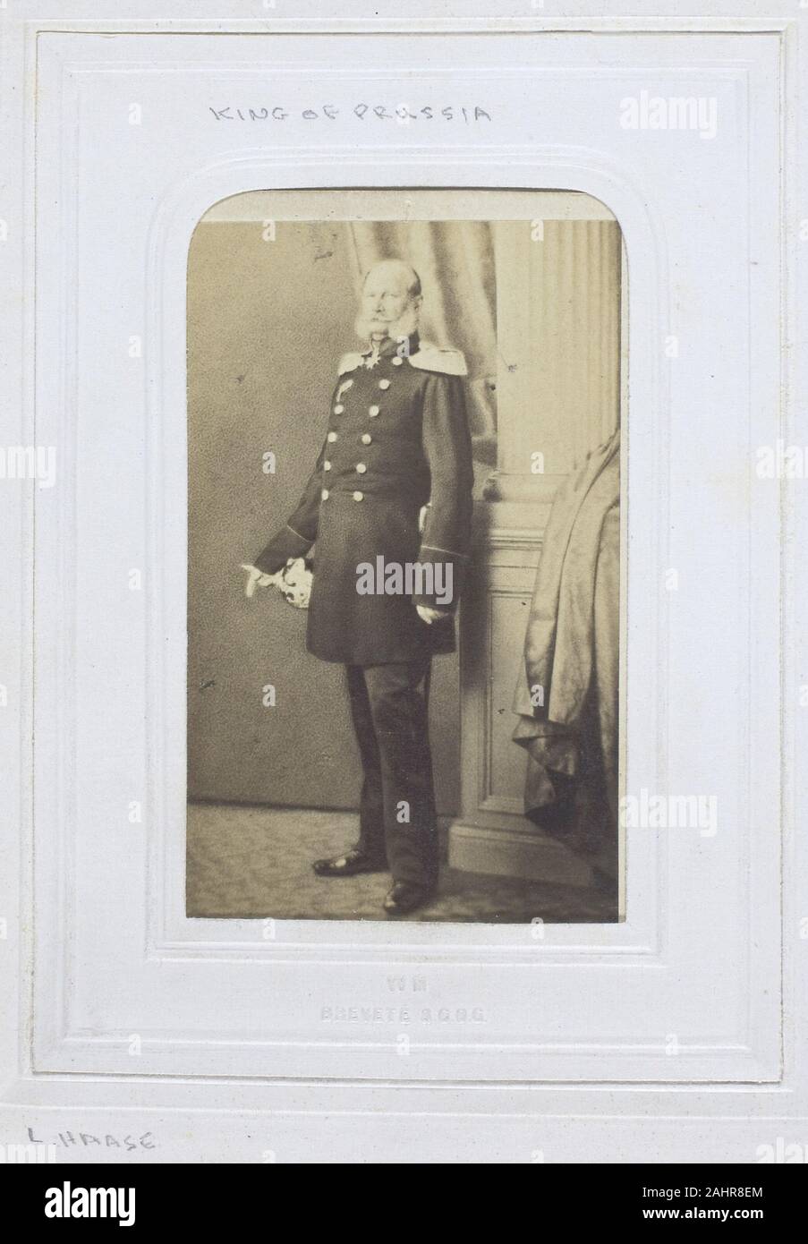 L. HAASE & Company. S.a.r. il principe di Prussia, Prince-Regent. 1860-1869. Germania. Albume stampare Foto Stock