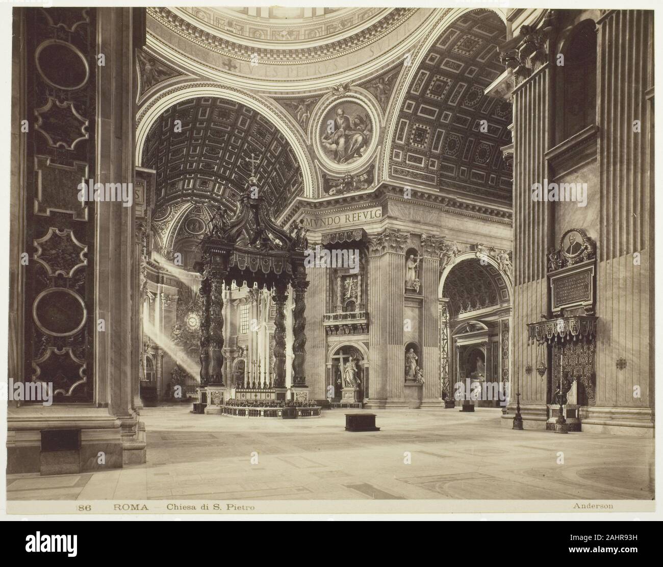 James Anderson jr. Chiesa di San Pietro (Roma, Chiesa di San Pietro). 1865-1875. In Inghilterra. La gelatina silver stampa stampa Foto Stock