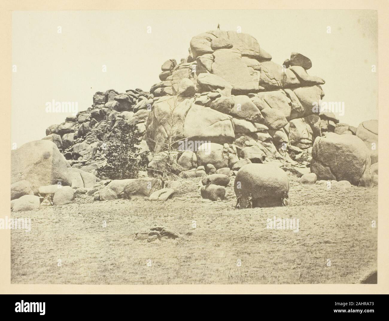 Andrew Joseph Russell. Cranio Rock, (granito) Stazione Sherman, Laramie montagne. 1868-1869. Stati Uniti. Albume stampa, pl. III dal sole di album di foto di Rocky paesaggio di montagna (1870) Foto Stock
