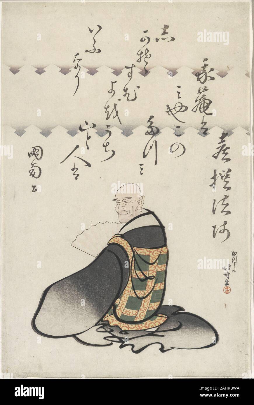 Katsushika Hokusai. Il poeta Kisen Hoshi, dalla serie di sei poeti immortale (Rokkasen). 1805-1815. Il Giappone. Colore stampa woodblock; oban Foto Stock