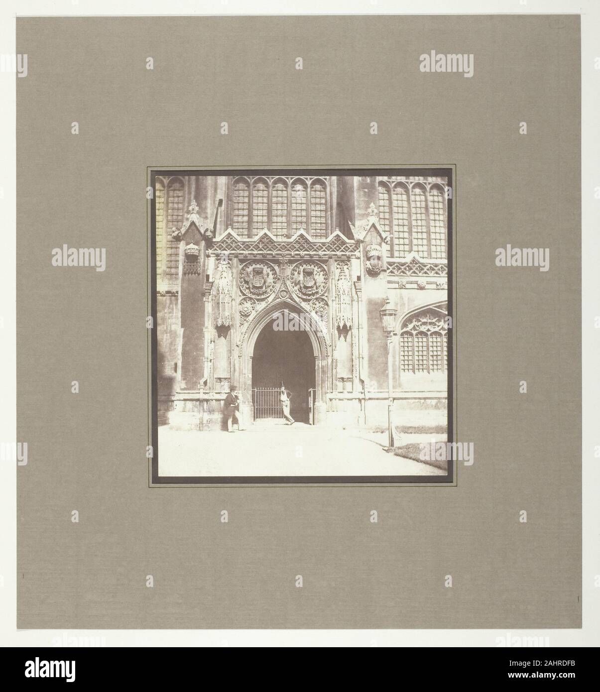 William Henry Fox Talbot. Cappella del King's College di Cambridge, ingresso Sud. 1840-1850. In Inghilterra. Salate stampa della carta Foto Stock