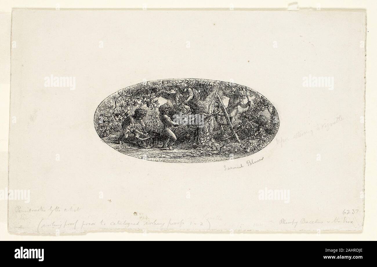 Samuel Palmer. Plumpy Bacco. 1825-1881. In Inghilterra. Attacco in nero su carta Foto Stock