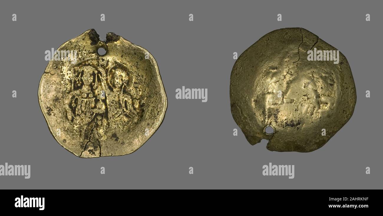 Bizantina. Hyperpyron (moneta) di Giovanni II Comneno. 1118-1143. La Grecia. Oro Foto Stock