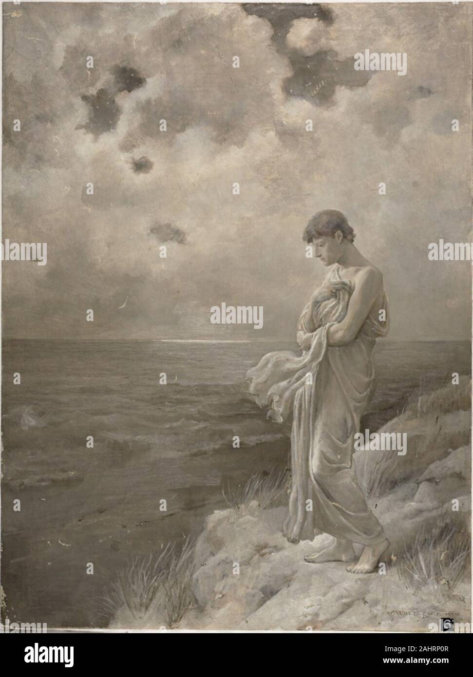Hicock sarà bassa. Sonnet quando ho paura che mi può cessare di essere. 1887. Stati Uniti. Olio su tela Foto Stock