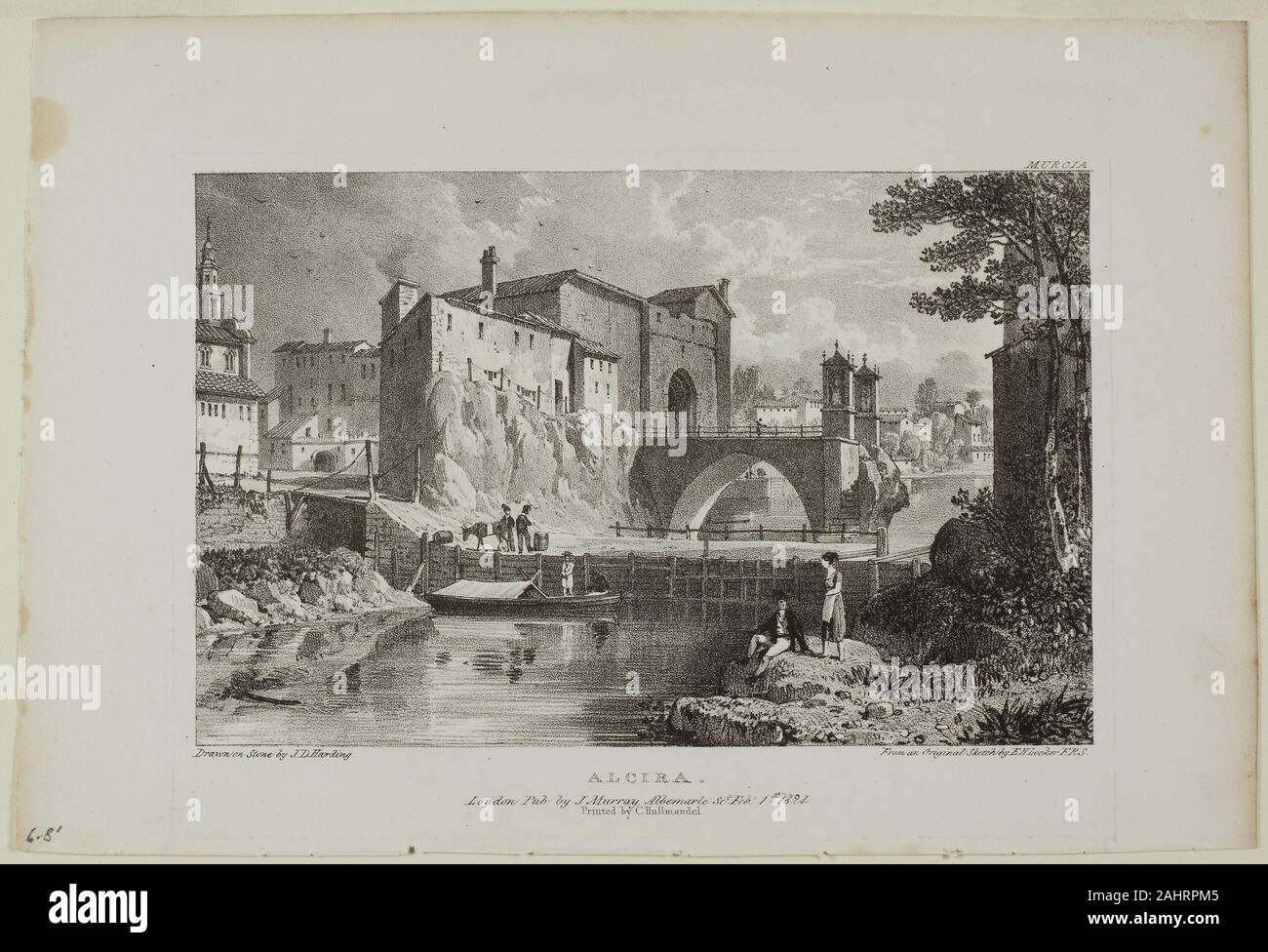 James Duffield Harding. Alzira. 1824. In Inghilterra. Litografia su carta Foto Stock