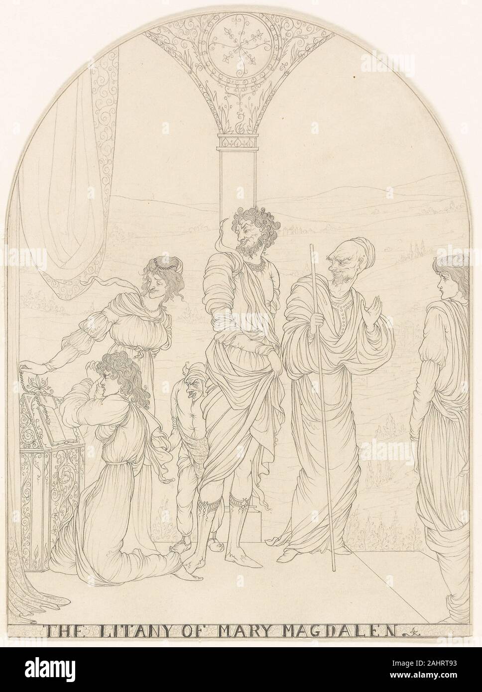 Aubrey Vincent Beardsley. La litania di Maria Maddalena. 1891. In Inghilterra. Grafite su avorio carta intessuta Foto Stock