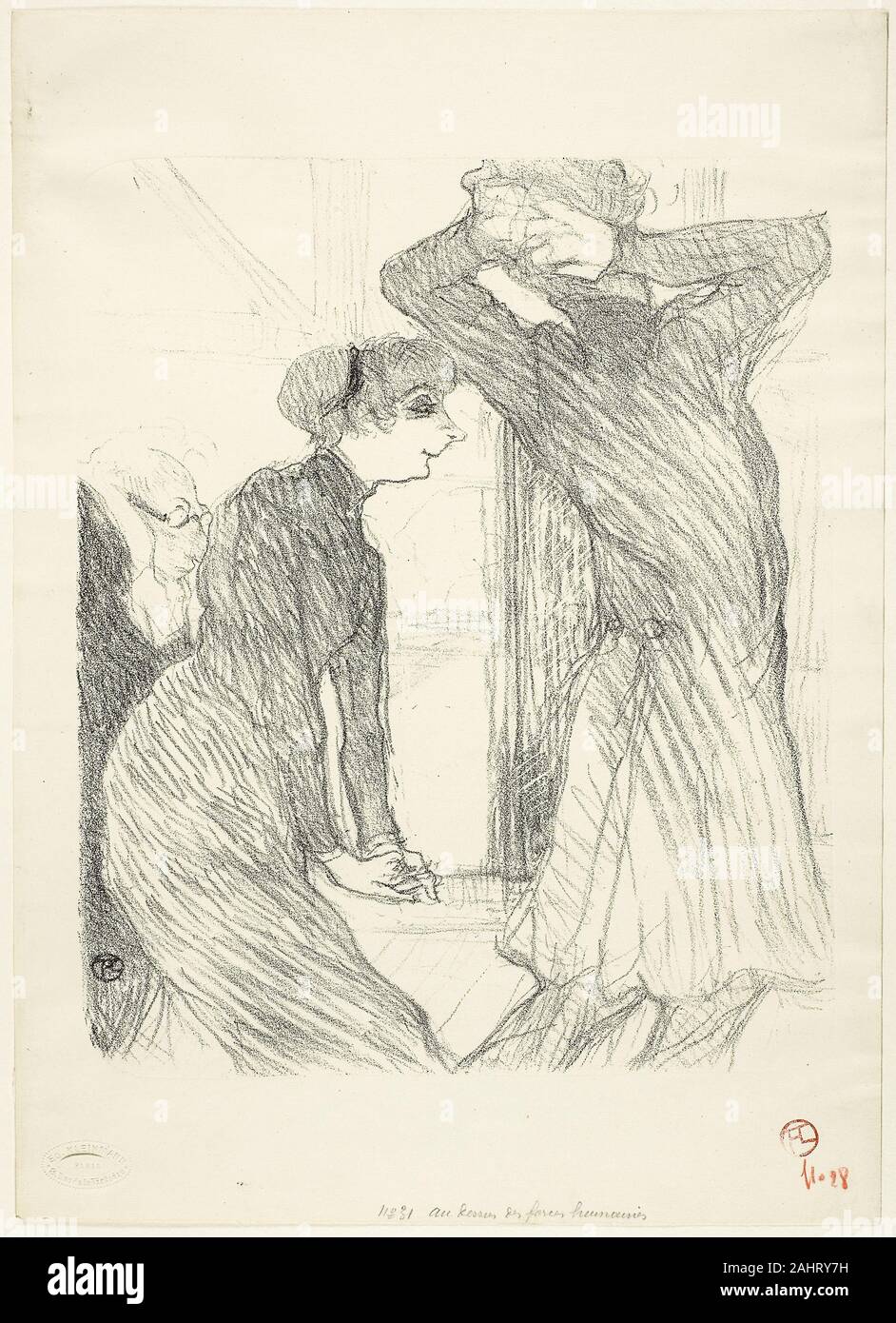 Henri de Toulouse-Lautrec. E Lugné-Poé Bady, in Au-Dessus des Forces Humaines. 1894. La Francia. Litografia di crema su carta intessuta Foto Stock