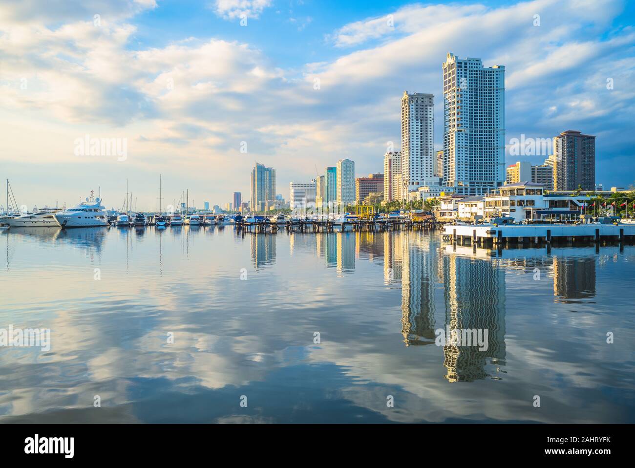 Porto di Manila a Baia di Manila, Filippine Foto Stock