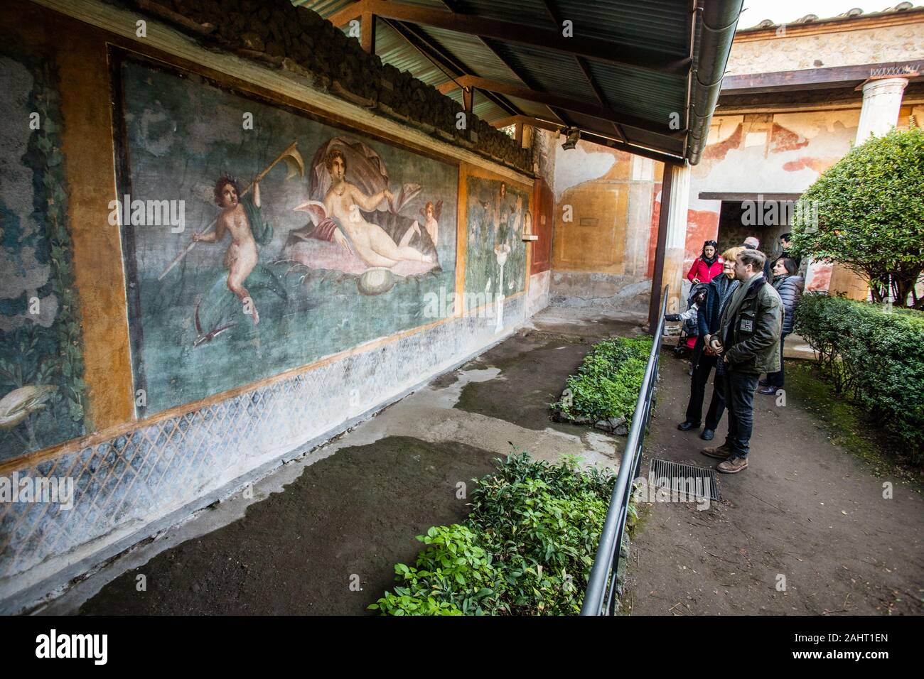 La Casa della Venere in conchiglia, Casa di Venere nel guscio, Pompei, Italia Foto Stock