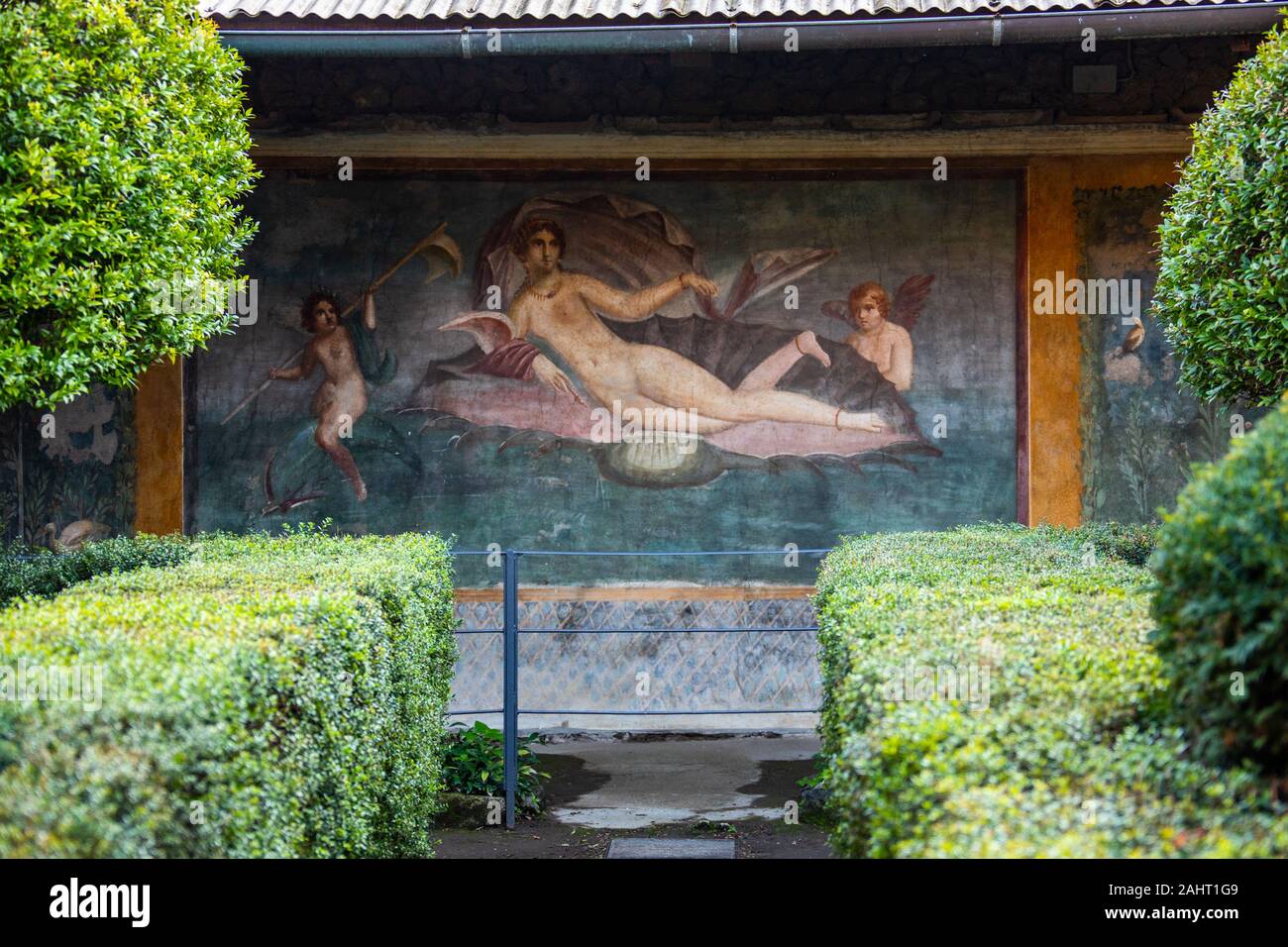 La Casa della Venere in conchiglia, Casa di Venere nel guscio, Pompei, Italia Foto Stock