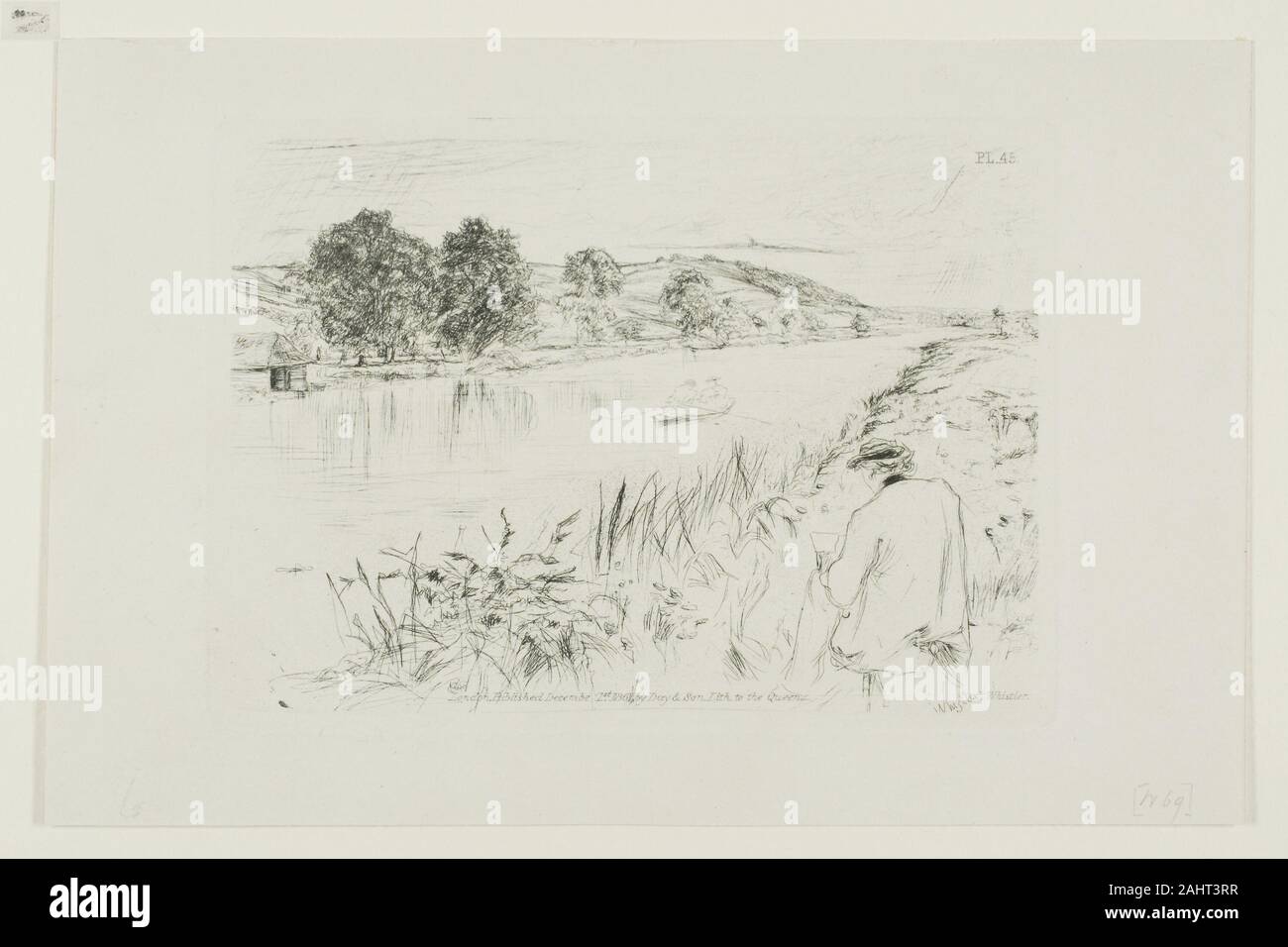 James McNeill Whistler. Schizzo. 1861. Stati Uniti. Incisione e puntasecca con fallo di mordere in inchiostro nero su avorio carta intessuta Foto Stock