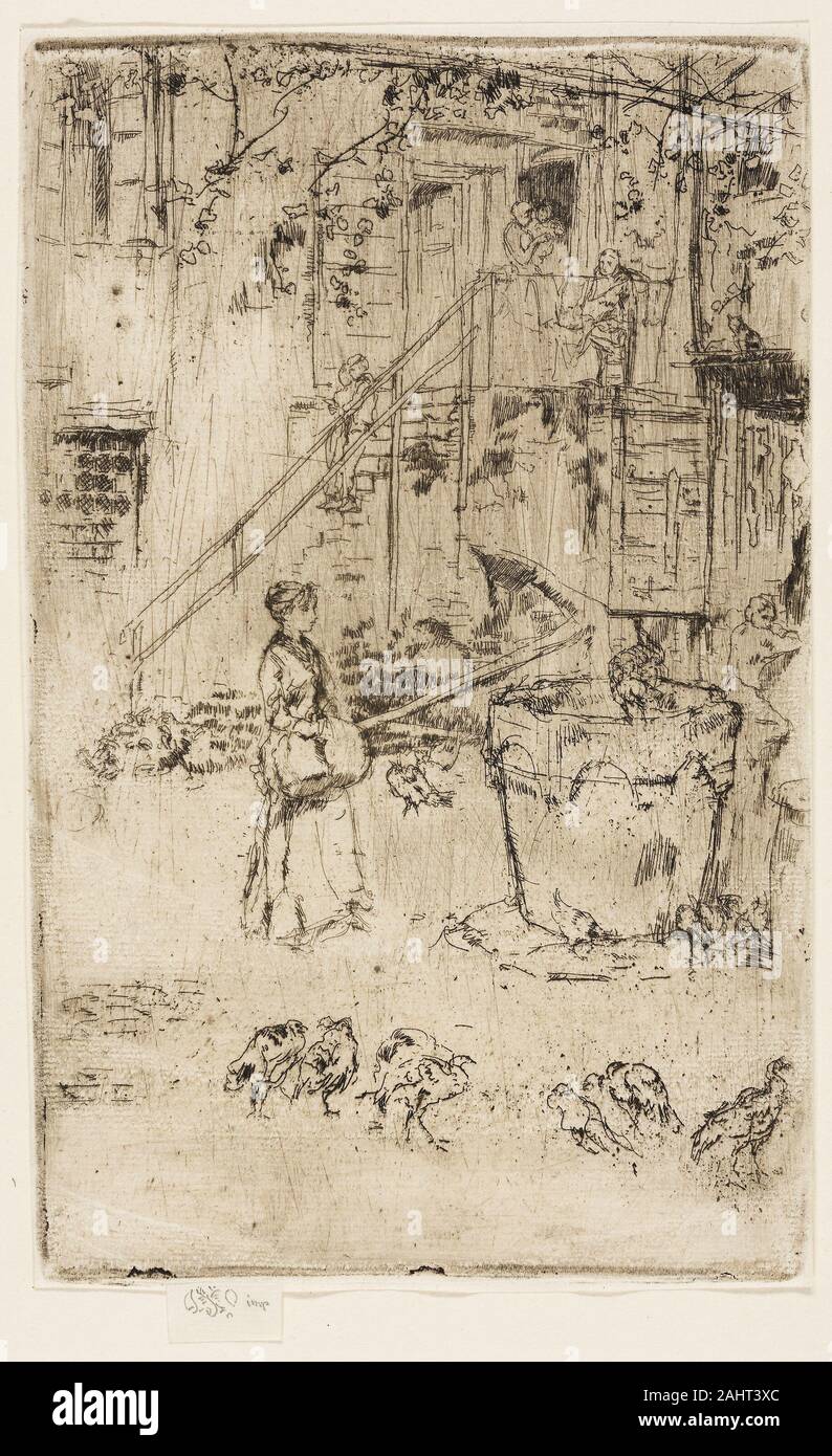 James McNeill Whistler. I tacchini. 1880. Stati Uniti. Incisione e puntasecca con fallo di mordere in inchiostro nero su avorio di cui la carta Foto Stock James McNeill Whistler. I tacchini. 1880. Stati Uniti. Incisione e puntasecca con fallo di mordere in inchiostro nero su avorio di cui la carta Foto Stock