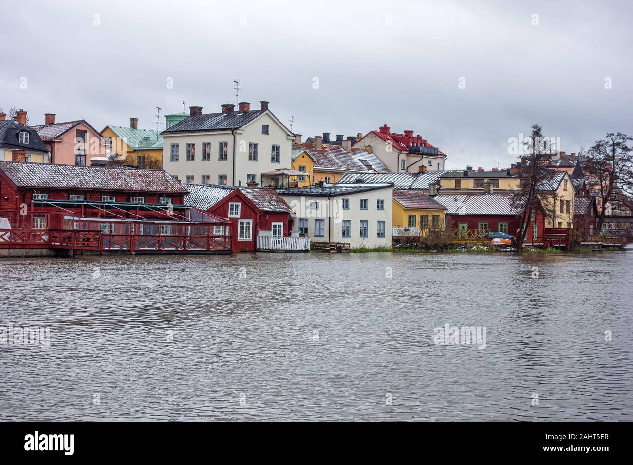 Una parte della città vecchia di Eskilstuna Foto Stock