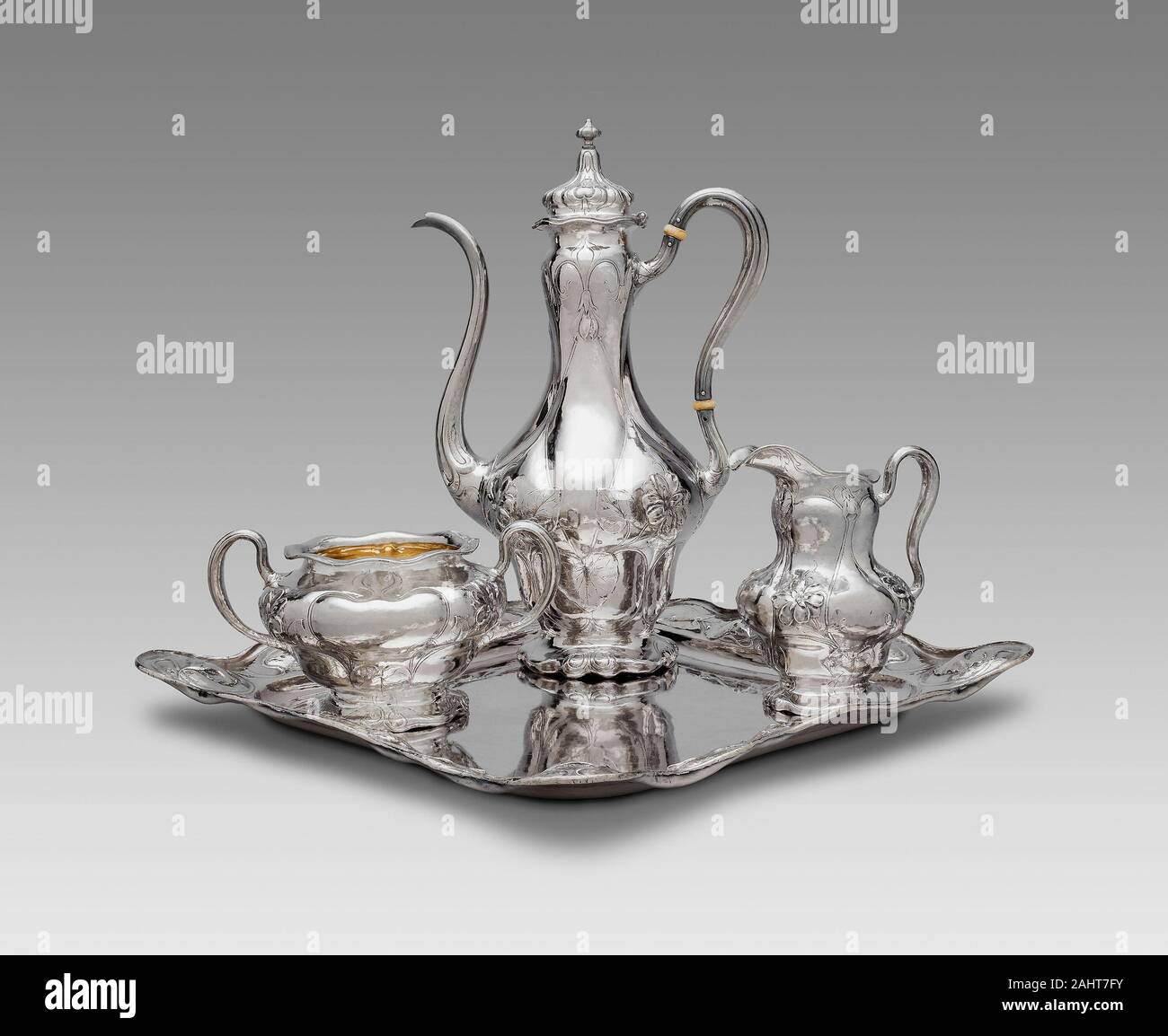 Gorham Manufacturing Company. Servizio da caffè. 1900. La provvidenza. Argento Foto Stock