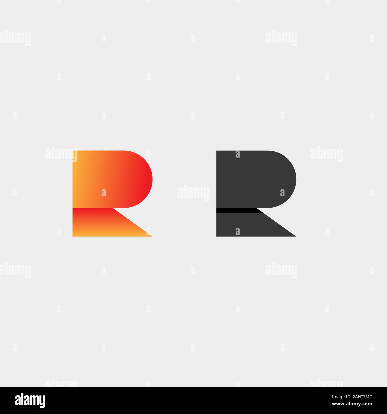 La lettera R monogramma vettore semplice modello di Logo Illustrazione Vettoriale