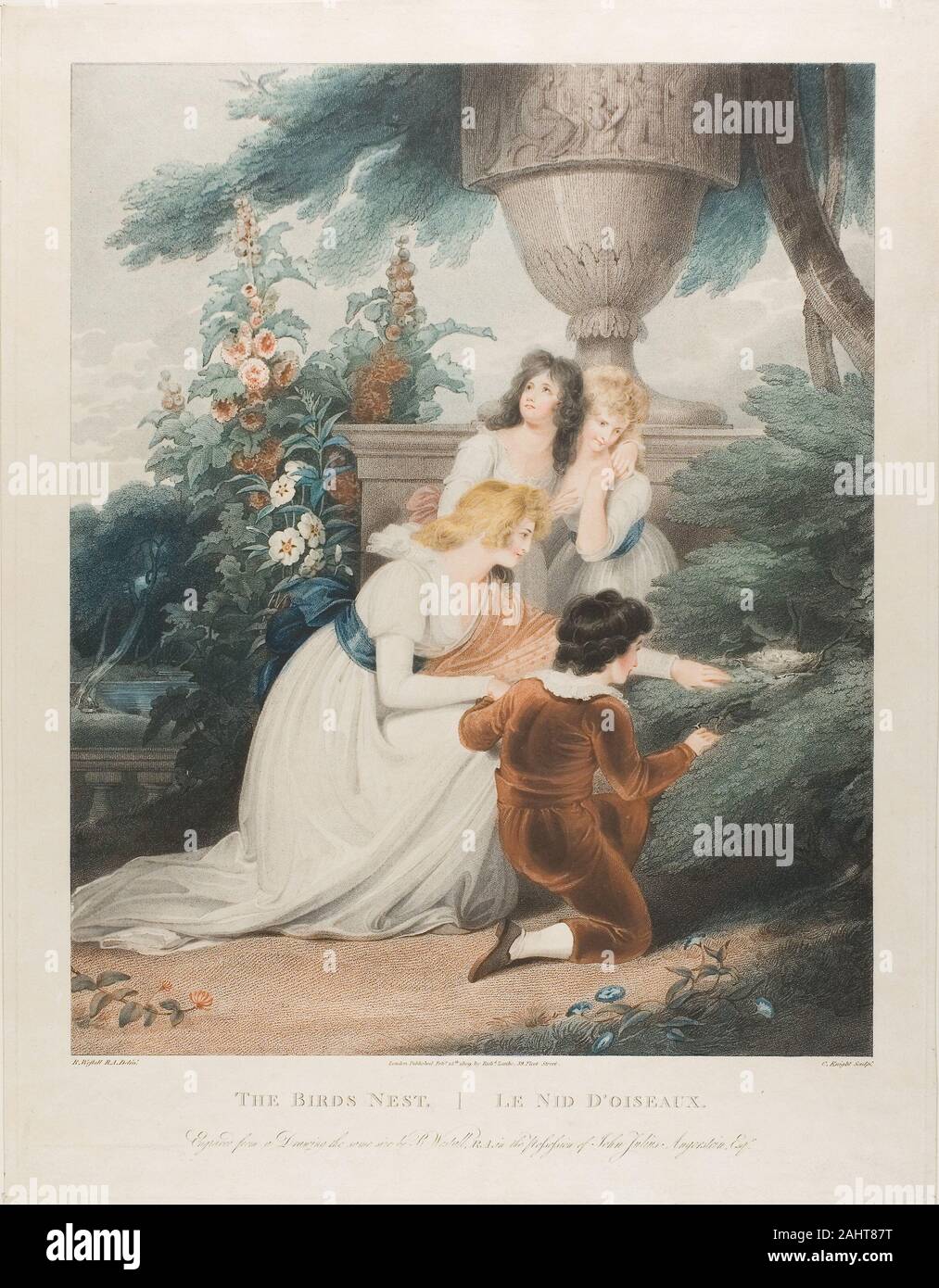 Charles Knight. Il Nido. 1763-1826. In Inghilterra. Incisione colorate su carta Foto Stock Charles Knight. Il Nido. 1763-1826. In Inghilterra. Incisione colorate su carta Foto Stock