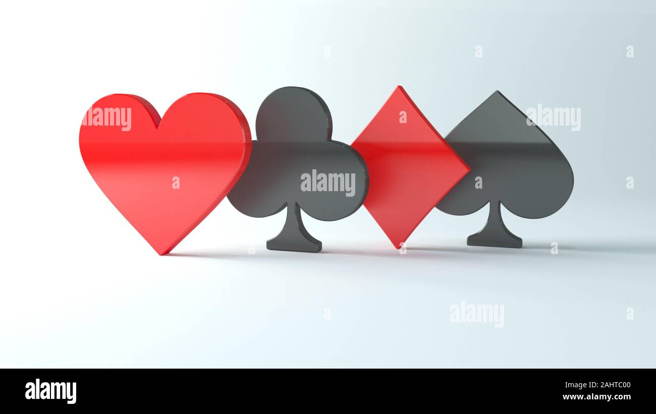 Carta da gioco simboli. Foto Stock