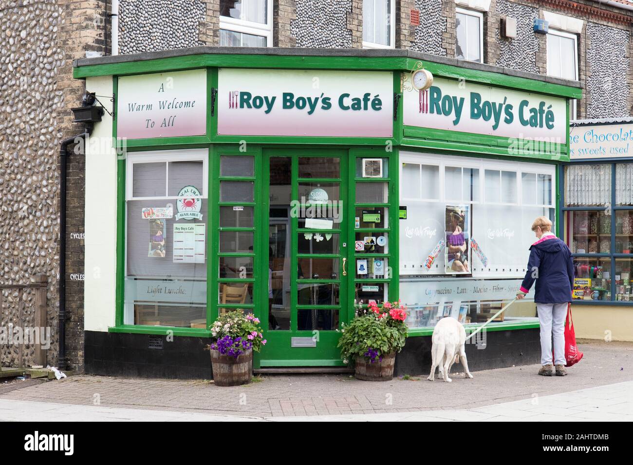 Roy Boy's Café di Sheringham, Norfolk Foto Stock